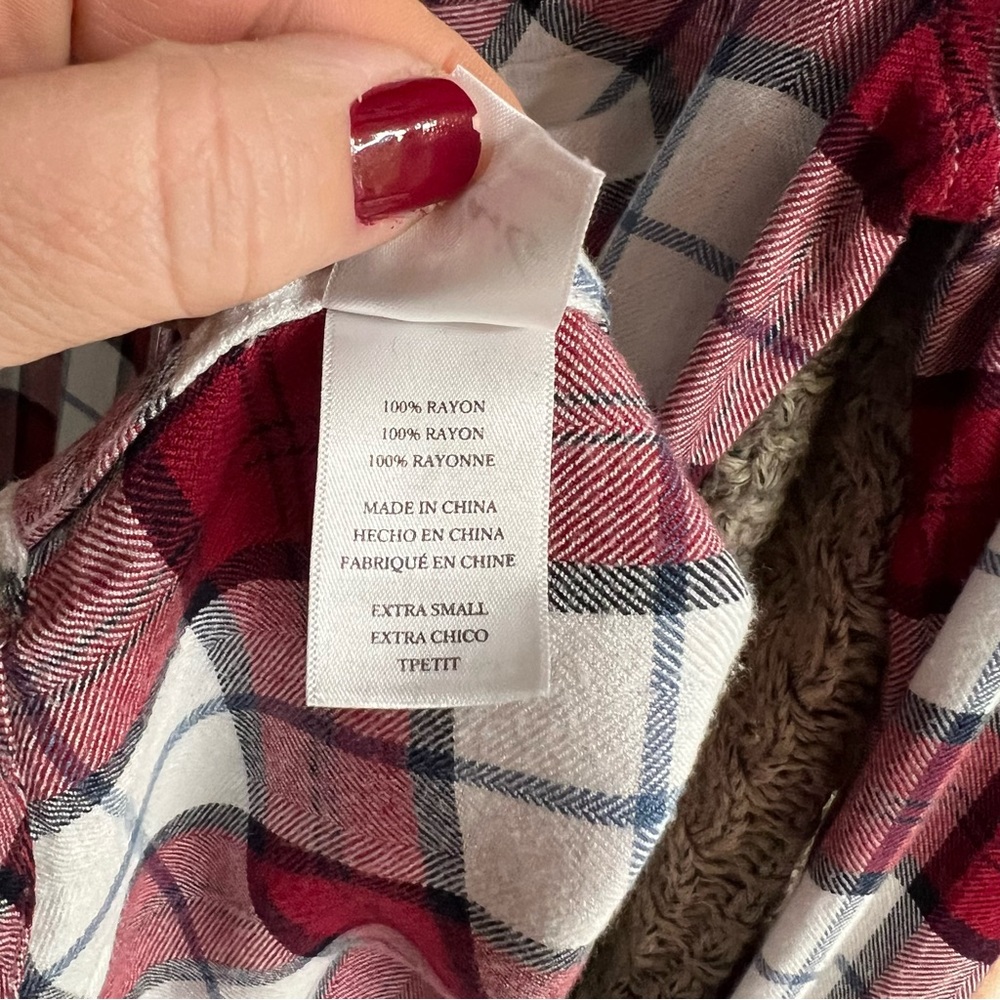 RAILS Classic Plaid Button Front Flannel Shirt in Red, White, and Blue, XS - Picture 13 of 14